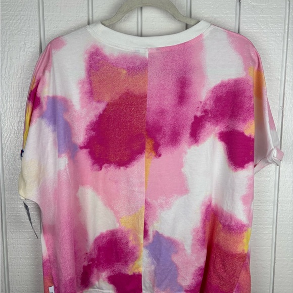 Champion Women's XL Colorful Tie-Dye Front Bow Tie Short Sleeve - Picture 10 of 12